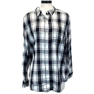 So Brand Favorite Shirt Women's Size 3x Plaid Button Up Long Sleeve RN73277 NEW!
